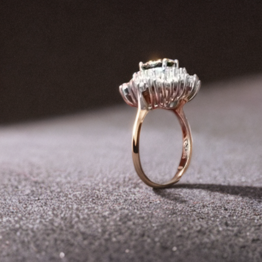 ﻿Ladies Moassinite Ring in 925 Pure