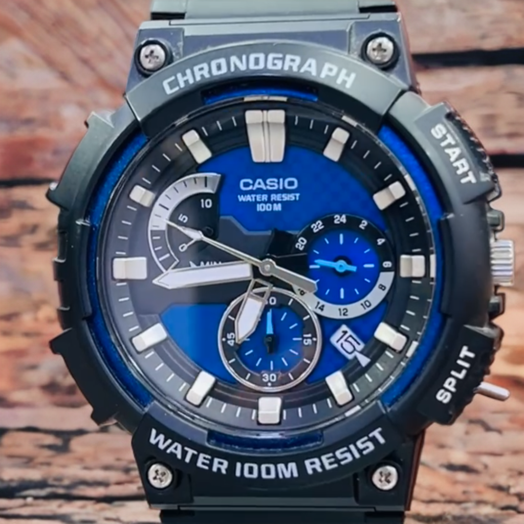 Casio MCW Retrograde Chronograph Blue