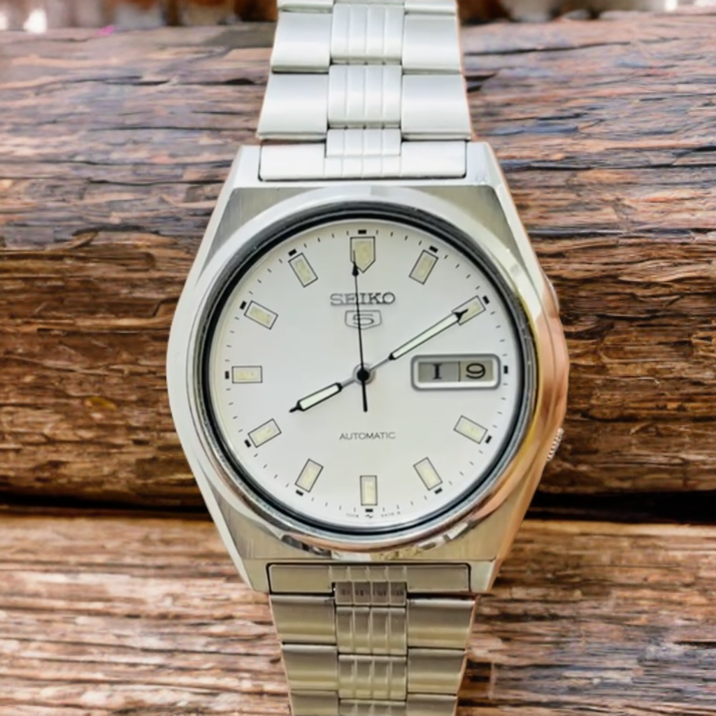💯 Genuine Seiko 5 Rare Silver Dress Watch⌚️Automatic