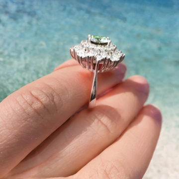 ﻿Ladies Moassinite Ring in 925 Pure